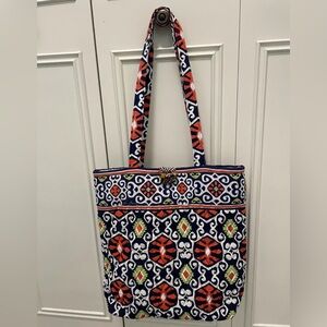 Vera Bradley Tote In Sun Valley Pattern EUC
